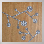 Brotes de madera del árbol poster
