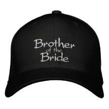 Brother del casquillo bordado novia gorras bordadas