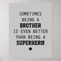 Brother mejor que el super héroe - gris claro impresiones