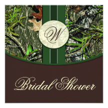 Brown Camo verde que casa invitaciones nupciales d Invitación Personalizada