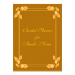 Brown florece invitaciones nupciales únicas de la  invitacion personalizada