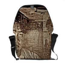 Brown graba en relieve la bolsa de mensajero de la bolsa de mensajeria 