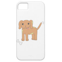 Brown manchó el perro de perrito iPhone 5 Case-Mate carcasas