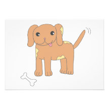 Brown manchó el perro de perrito comunicados personalizados
