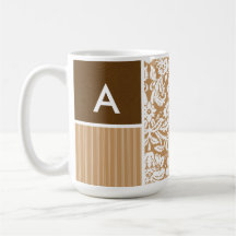 Brown, modelo del damasco del moreno taza