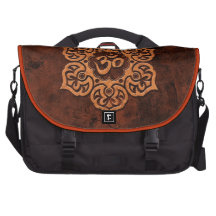 Brown OM floral de piedra Bolsas Para Portatil