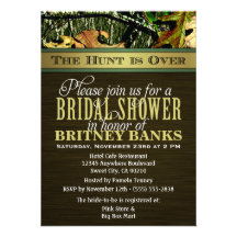 Brown que caza invitaciones nupciales de la ducha  invitación