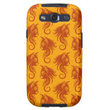 Brown que remolina y modelo amarillo del gato galaxy SIII funda