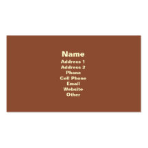 Brown simple plantilla de tarjeta personal