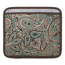 Brown y diseño verde de Paisley Funda Para iPads