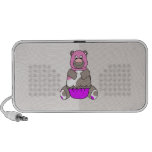 Brown y oso rosado de Polkadot Altavoces De Viaje