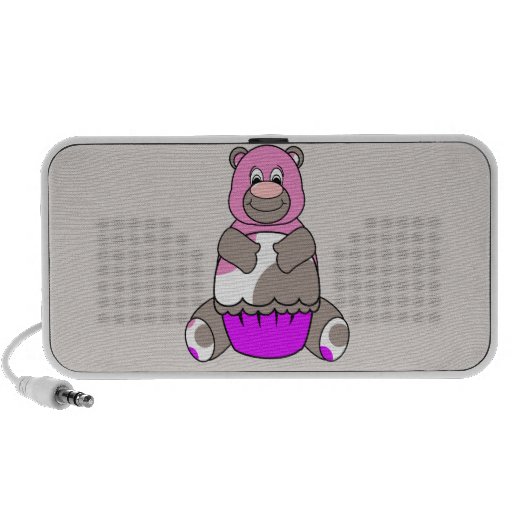 Brown y oso rosado de Polkadot Mp3 Altavoz