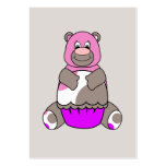 Brown y oso rosado de Polkadot Plantillas De Tarjeta De Negocio