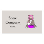 Brown y oso rosado de Polkadot Tarjeta De Visita