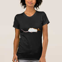 Brown y rata encapuchada blanca del mascota camiseta