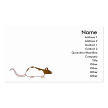 Brown y rata encapuchada blanca del mascota tarjetas de visita