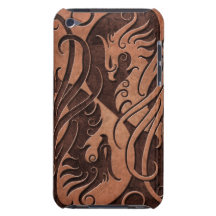 Brown Yin de piedra Yang Phoenix iPod Touch Protectores