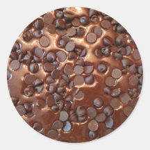 Brownie del microprocesador de chocolate etiquetas redondas
