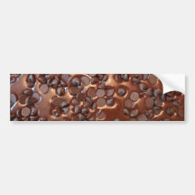 Brownie del microprocesador de chocolate pegatina de parachoque