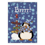 ¡Brrr!  Tarjeta de encargo de los saludos de las e