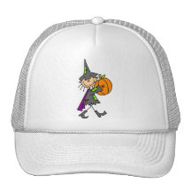 Bruja de Halloween con la calabaza Gorro