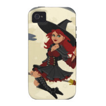 Bruja de Halloween iPhone 4 Fundas