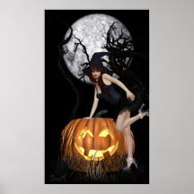 Bruja de Halloween Posters