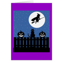Bruja de Halloween Tarjeton