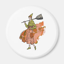 Bruja de la calabaza de Halloween Iman Para Frigorífico
