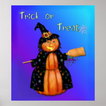 Bruja de la calabaza impresiones