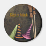 Bruja de la cocina imán de nevera