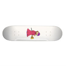Bruja de la niña tabla de skate