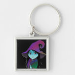Bruja de Lil en vestido del arco iris Llaveros Personalizados