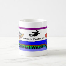 Bruja del funcionario de Halloween Tazas De Café