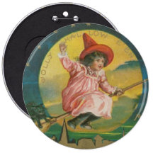 Bruja linda de Halloween Pin