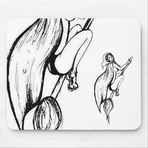 Bruja Mousepad del vuelo Alfombrillas De Ratón