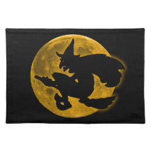 Bruja Placemat de Halloween del vintage Mantel Individual