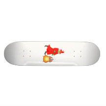 Bruja roja con la caldera tablas de skate
