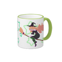 Bruja rubia de la fresa tazas de café