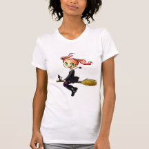 Bruja y gatito camisetas