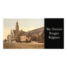 Brujas - la estación, Bélgica Tarjetas Personales Con Fotos