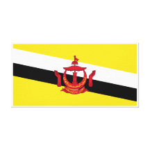 Brunei - bandera del Bruneian Lienzo Envuelto Para Galerías