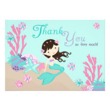 Brunette de la tarjeta de little mermaid TY Anuncio
