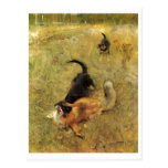 Bruno Liljefors - perro del beagle y aceite del Fo Tarjetas Postales