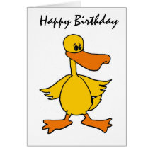 BT tarjeta de cumpleaños divertida del pato