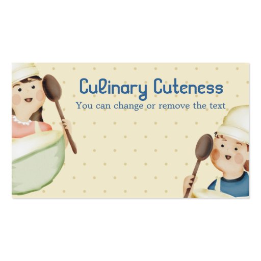 BU lindos de la clase de cocina del bol grande del Tarjeta De Visita