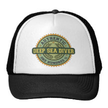 Buceador auténtico del mar profundo gorras de camionero