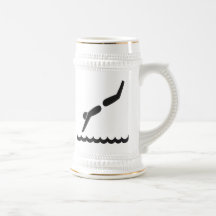 Buceador de la piscina tazas de café