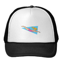 Buceador del chica gorro de camionero