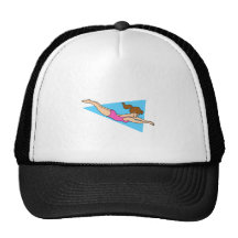 Buceador del chica gorro de camionero